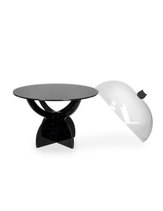 iPLEX Design - Serving Alzata Small Nero in plexiglass - 27x29x27 cm 2
