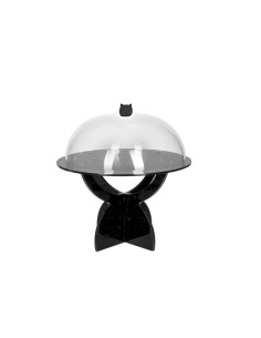 iPLEX Design - Serving Alzata Small Nero in plexiglass - 27x29x27 cm