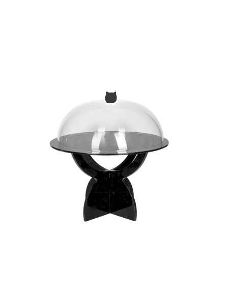 iPLEX Design - Serving Alzata Small Nero in plexiglass - 27x29x27 cm