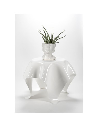 iPLEX Design - Drappeggi tavolo tondo basso bianco L..45 - 60x45x60 cm