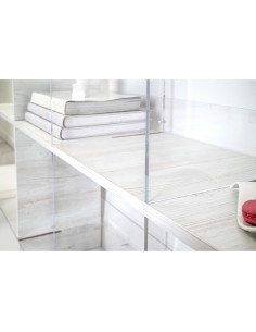 iPLEX Design - Etra Libreria Bianco in plexiglass/legno - Trasparente/legno bianco - 180x180x30,5 cm 2