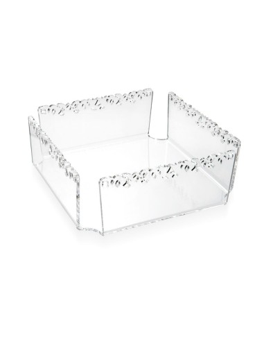 iPLEX Design - Galatea poratovaglioli orizzontale Trasparente L.22x22xH.7,5 - 22x7,5x22 cm