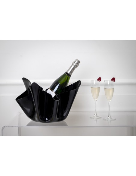 iPLEX Design - Drappeggi vaso nero L..29 - 45x29x45 cm