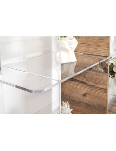 iPLEX Design - Cielo Libreria Rovere in plexiglass/legno - Trasparente/legno rovere - 180x180x30,5 cm 2
