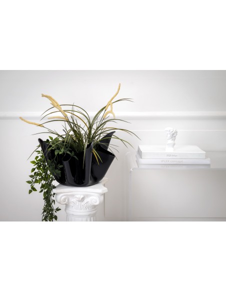 iPLEX Design - Drappeggi vaso nero L..29 - 45x29x45 cm