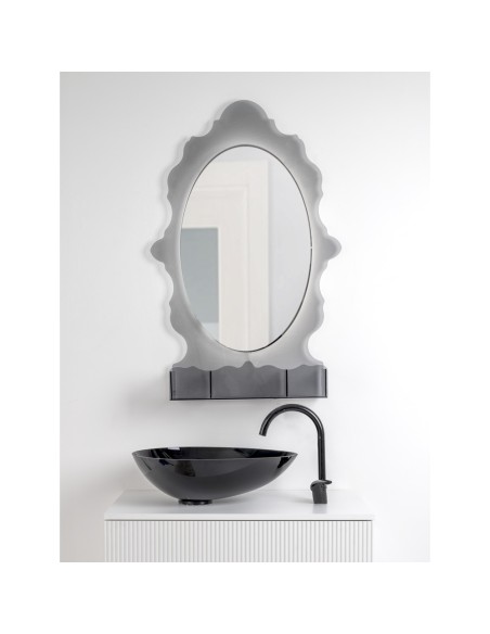 iPLEX Design - Lady B Specchio Fume' in plexiglass - grigio fumè - 65x100x18 cm