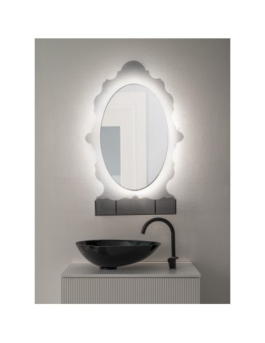 iPLEX Design - Lady B Specchio Fume' in plexiglass - grigio fumè - 65x100x18 cm