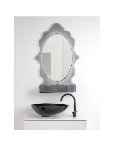 iPLEX Design - Lady B Specchio Fume' in plexiglass - grigio fumè - 65x100x18 cm