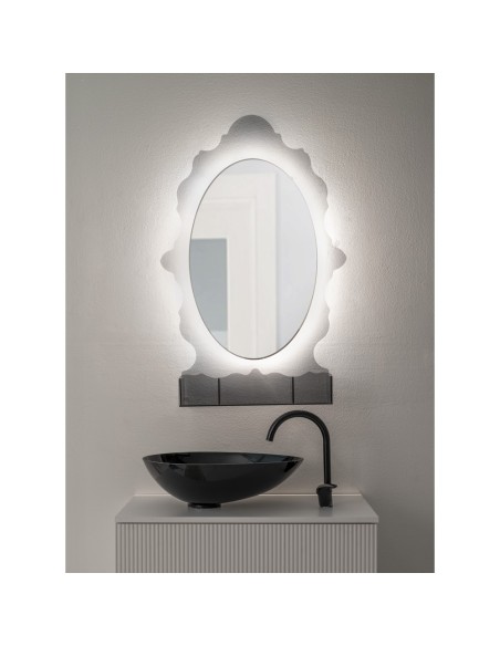 iPLEX Design - Lady B Specchio Fume' in plexiglass - grigio fumè - 65x100x18 cm
