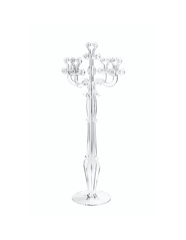 iPLEX Design - ""LUMIERE"" Candelabro Trasparente - 56x120x56 cm