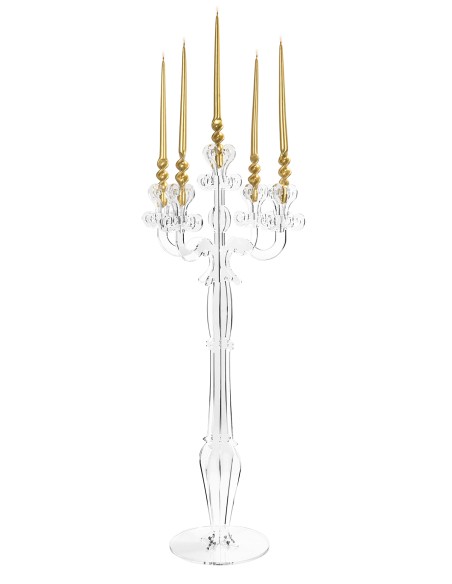 iPLEX Design - ""LUMIERE"" Candelabro Trasparente - 56x120x56 cm