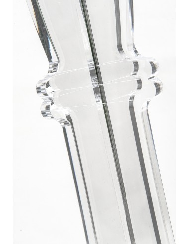 iPLEX Design - ""LUMIERE"" Candelabro Trasparente - 56x120x56 cm