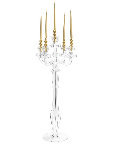 iPLEX Design - ""LUMIERE"" Candelabro Trasparente - 56x120x56 cm