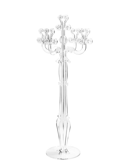 iPLEX Design - ""LUMIERE"" Candelabro Trasparente - 56x120x56 cm