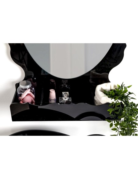 iPLEX Design - Lady B Specchio Nero in plexiglass - 65x100x18 cm