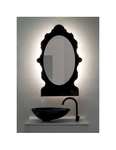 iPLEX Design - Lady B Specchio Nero in plexiglass - 65x100x18 cm