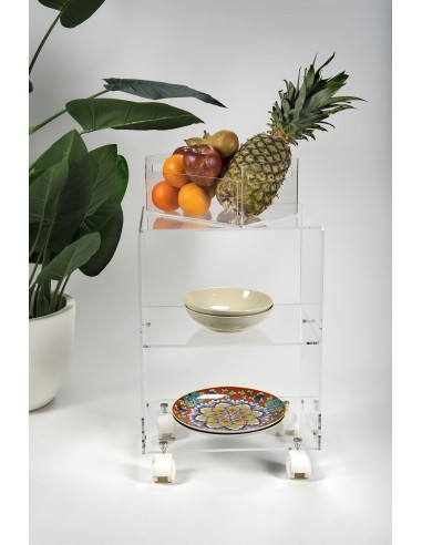 iPLEX Design - ""OBVIOUS"" Carrello Trasparente - 39,5x51x30 cm
