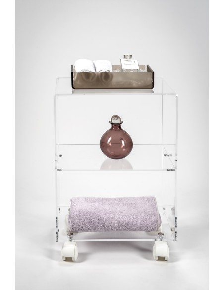iPLEX Design - ""OBVIOUS"" Carrello Trasparente - 39,5x51x30 cm