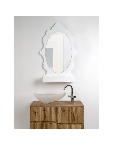 iPLEX Design - Lady B Specchio Bianco in plexiglass - 65x100x18 cm