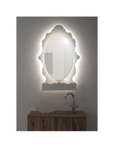 iPLEX Design - Lady B Specchio Bianco in plexiglass - 65x100x18 cm