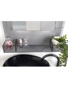 iPLEX Design - Lady T Specchio Fume' Verticale in plexiglass - grigio fumè - 68x100x18 cm 2