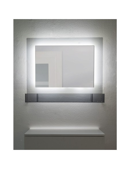 iPLEX Design - Lady T Specchio Fume' Orizzontale in plexiglass - grigio fumè - 100x68x18 cm