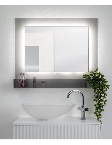 iPLEX Design - Lady T Specchio Fume' Orizzontale in plexiglass - grigio fumè - 100x68x18 cm