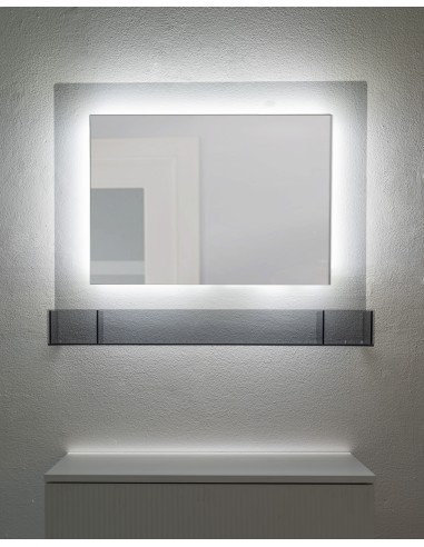 iPLEX Design - Lady T Specchio Fume' Orizzontale in plexiglass - grigio fumè - 100x68x18 cm