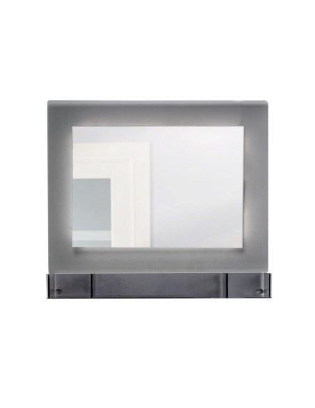 iPLEX Design - Lady T Specchio Fume' Orizzontale in plexiglass - grigio fumè - 100x68x18 cm
