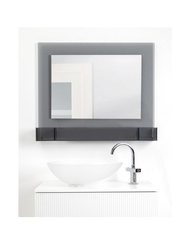iPLEX Design - Lady T Specchio Fume' Orizzontale in plexiglass - grigio fumè - 100x68x18 cm