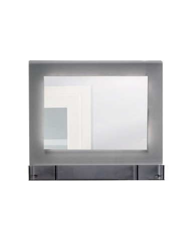 iPLEX Design - Lady T Specchio Fume' Orizzontale in plexiglass - grigio fumè - 100x68x18 cm