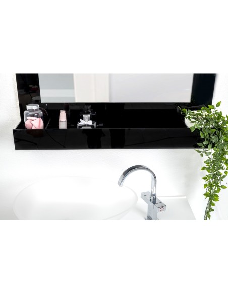 iPLEX Design - Lady T Specchio Nero Orizzontale in plexiglass - 100x68x18 cm