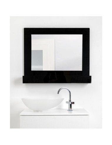 iPLEX Design - Lady T Specchio Nero Orizzontale in plexiglass - 100x68x18 cm