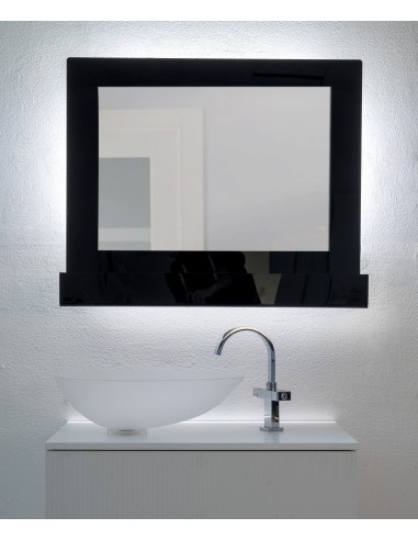 iPLEX Design - Lady T Specchio Nero Orizzontale in plexiglass - 100x68x18 cm