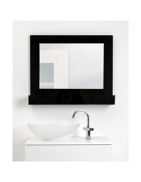 iPLEX Design - Lady T Specchio Nero Orizzontale in plexiglass - 100x68x18 cm