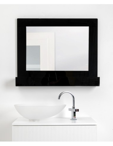 iPLEX Design - Lady T Specchio Nero Orizzontale in plexiglass - 100x68x18 cm