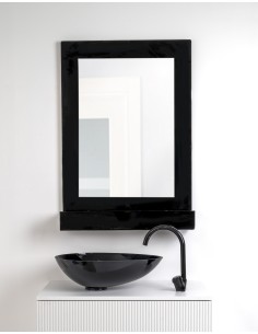 iPLEX Design - Lady T Specchio Nero Verticale in plexiglass - 68x100x18 cm 2