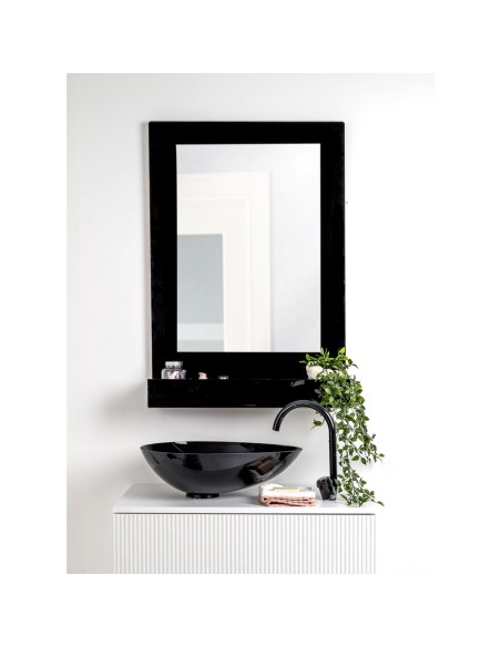 iPLEX Design - Lady T Specchio Nero Verticale in plexiglass - 68x100x18 cm