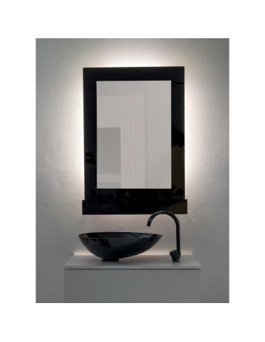iPLEX Design - Lady T Specchio Nero Verticale in plexiglass - 68x100x18 cm