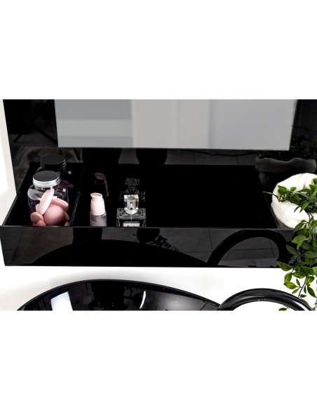 iPLEX Design - Lady T Specchio Nero Verticale in plexiglass - 68x100x18 cm