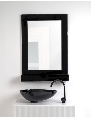 iPLEX Design - Lady T Specchio Nero Verticale in plexiglass - 68x100x18 cm