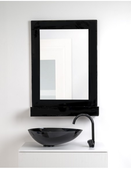iPLEX Design - Lady T Specchio Nero Verticale in plexiglass - 68x100x18 cm