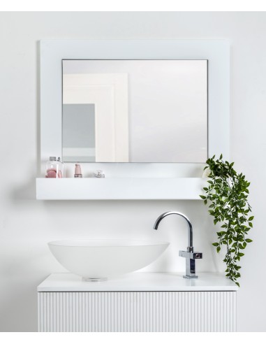 iPLEX Design - Lady T Specchio Bianco Orizzontale in plexiglass - 100x68x18 cm