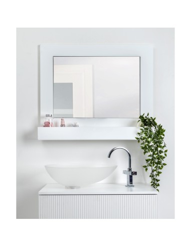 iPLEX Design - Lady T Specchio Bianco Orizzontale in plexiglass - 100x68x18 cm