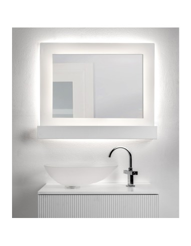iPLEX Design - Lady T Specchio Bianco Orizzontale in plexiglass - 100x68x18 cm