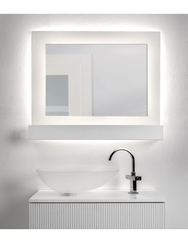 iPLEX Design - Lady T Specchio Bianco Orizzontale in plexiglass - 100x68x18 cm