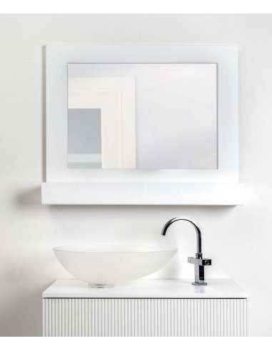 iPLEX Design - Lady T Specchio Bianco Orizzontale in plexiglass - 100x68x18 cm