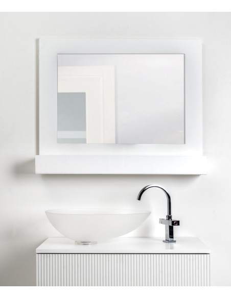 iPLEX Design - Lady T Specchio Bianco Orizzontale in plexiglass - 100x68x18 cm
