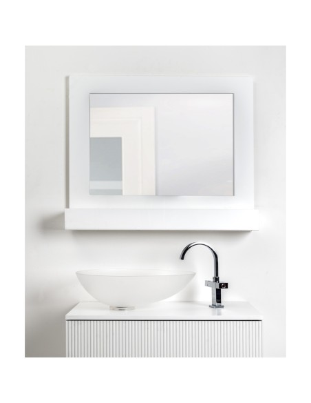 iPLEX Design - Lady T Specchio Bianco Orizzontale in plexiglass - 100x68x18 cm