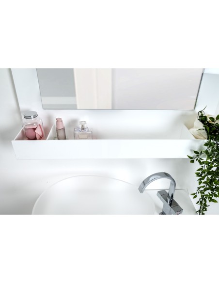 iPLEX Design - Lady T Specchio Bianco Orizzontale in plexiglass - 100x68x18 cm
